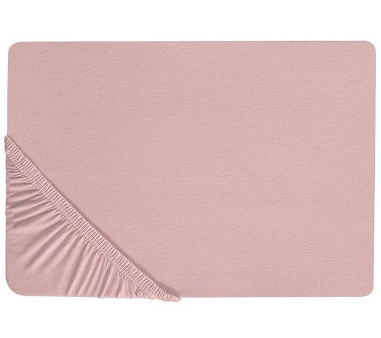 Drap-housse En Coton 140 X 200 Cm Rose Hofuf