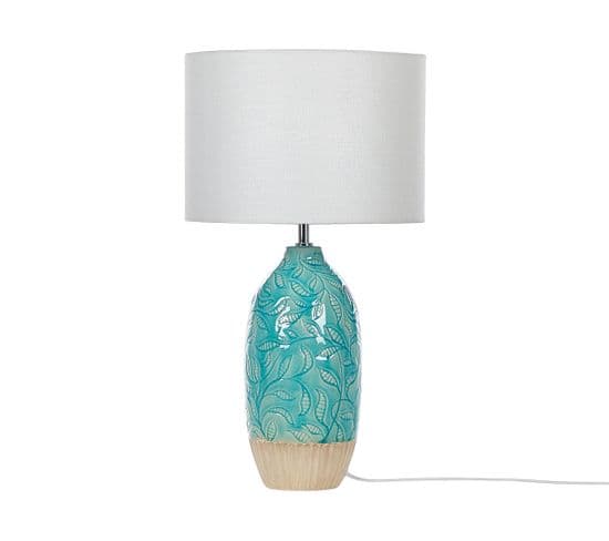 Lampe à Poser En Céramique Turquoise Ataba