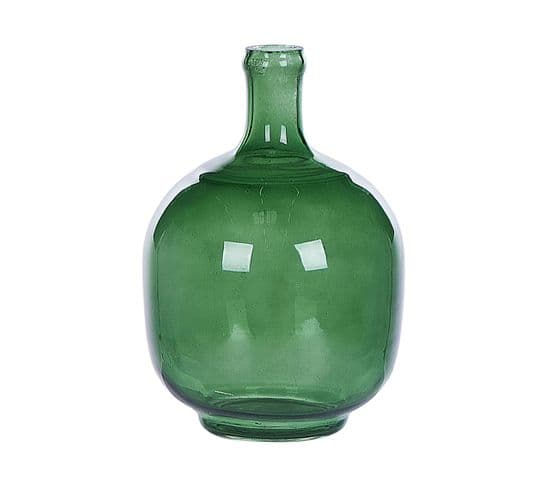 Verre Vase Décoratif 24 Cm Vert Paratha