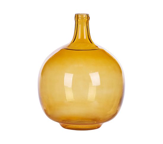 Verre Vase Décoratif 34 Cm Orange Gosht