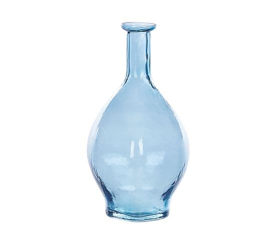 Verre Vase Décoratif 28 Cm Bleu Pakora