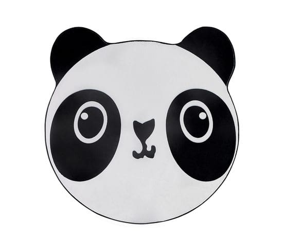 Tapis Enfant D 120 Cm Noir Et Blanc Panda