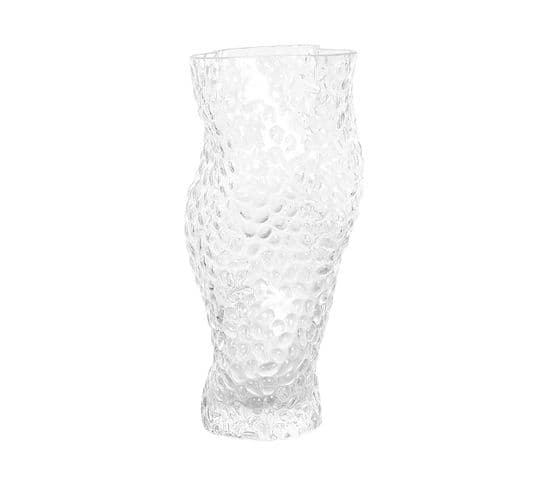 Verre Vase à Fleurs 23 Cm Transparent Elatos