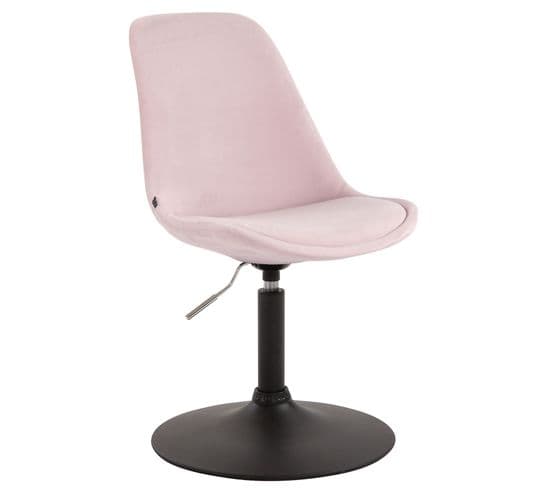 Chaise De Salle À Manger Maverick En Velours Avec Pied Trompette Rose/noir