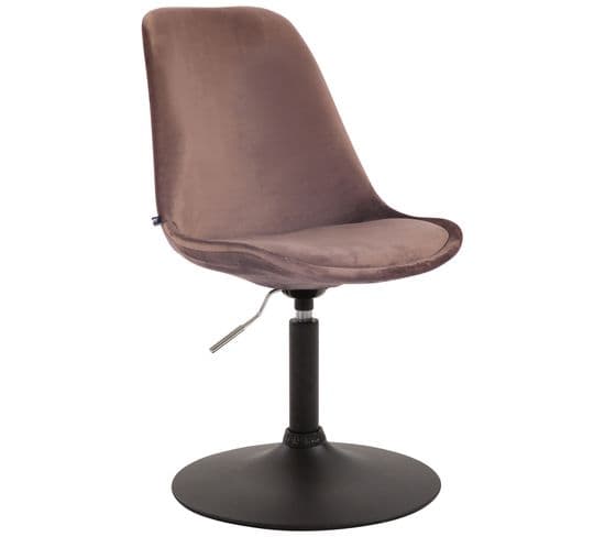 Chaise De Salle À Manger Maverick En Velours Avec Pied Trompette Marron/noir