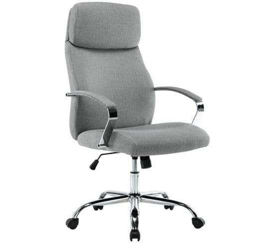 Fauteuil De Bureau Faro Xl Gris/tissu