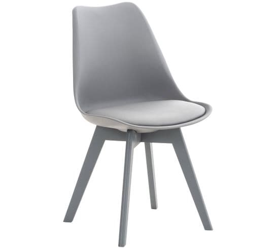 Chaise De Salle À Manger / Cuisine Linares Gris / Gris/plastique