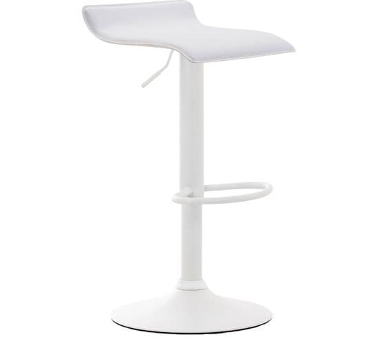 Tabouret De Bar Dyn V2 Similicuir Blanc /blanc