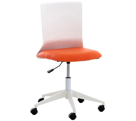 Chaise De Bureau Originale Apolda Orange/similicuir