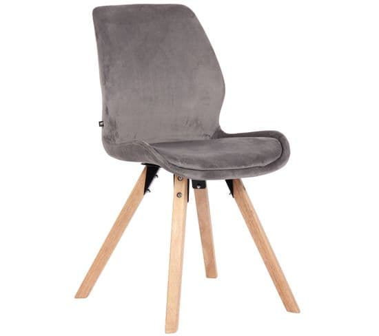 Chaise De Salle À Manger Luna Avec Pieds En Bois Gris/velours