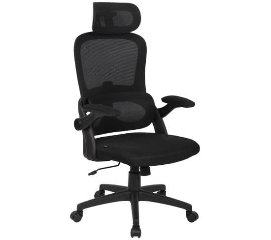 Fauteuil De Bureau Garston Avec Soutien Lombaire Et Appui-tête Noir