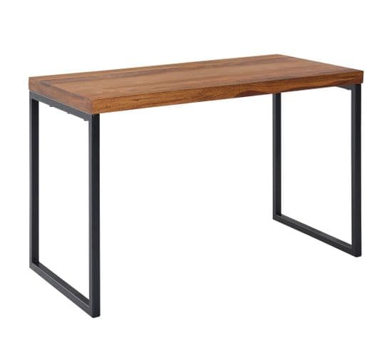 Table De Bureau Petit 117x59x76,5cm Table Pour Ordinateur Marron Moderne
