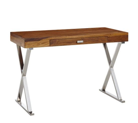 Table De Bureau Petit 120x55x78 Cm Table Pour Ordinateur Avec Rangement