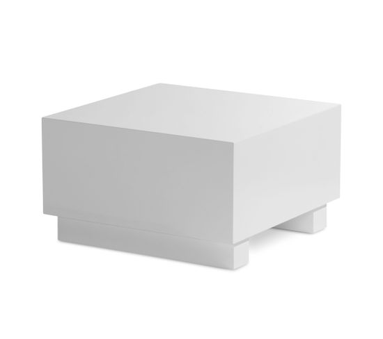 Table Basse 60 Cm Blanc Brilliant Petite Table De Salon Carrée Moderne