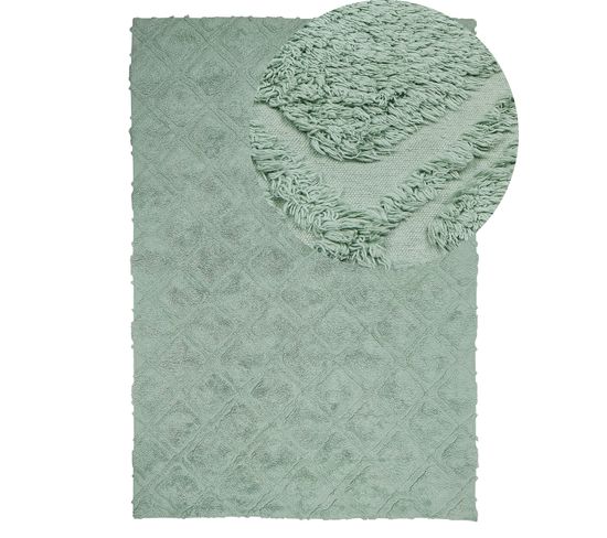 Tapis En Coton Vert 140 X 200 Cm Hatay