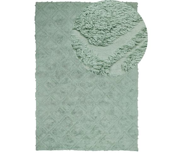 Tapis En Coton Vert 160 X 230 Cm Hatay