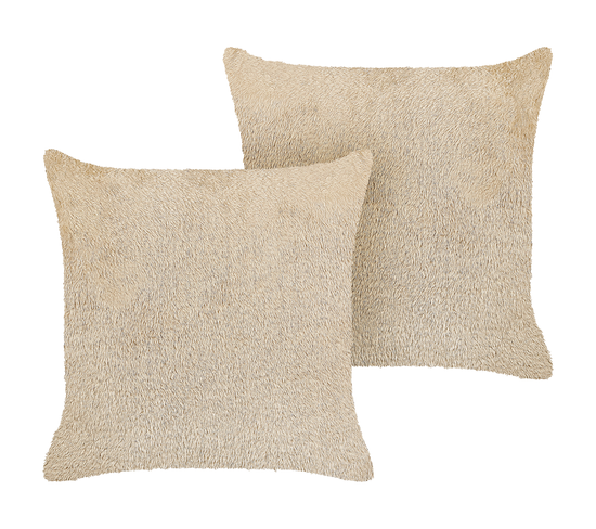 Lot De 2 Coussins Beige Pilea 45 X 45 Cm