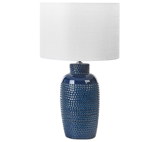 Lampe à Poser En Céramique Bleu Marine Perlis