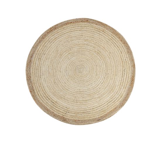 Tapis Rond En Jute D 120 Cm Beige Clair Menemen