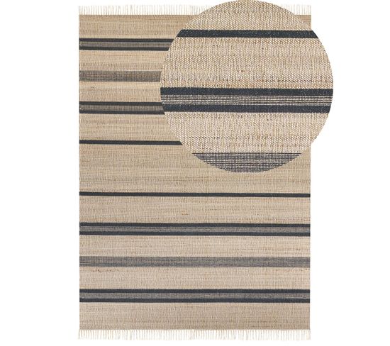 Tapis En Jute Beige Et Gris 160 X 230 Cm Talpur