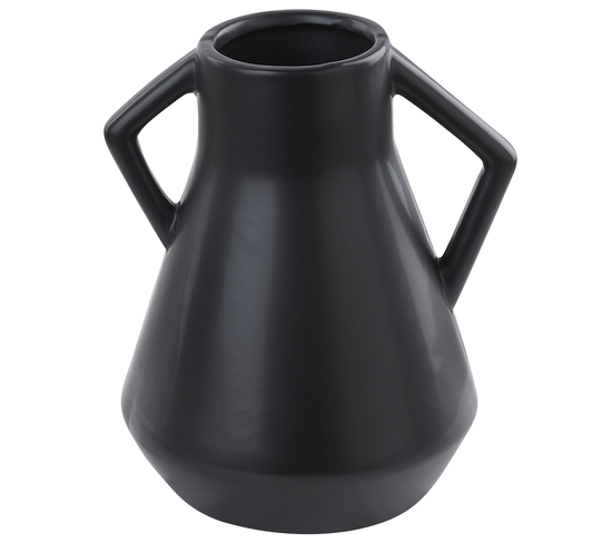 Dolomite Vase à Fleurs 20 Cm Noir Fermi