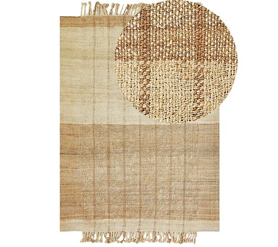 Tapis En Jute Beige 160 X 230 Cm Karkin