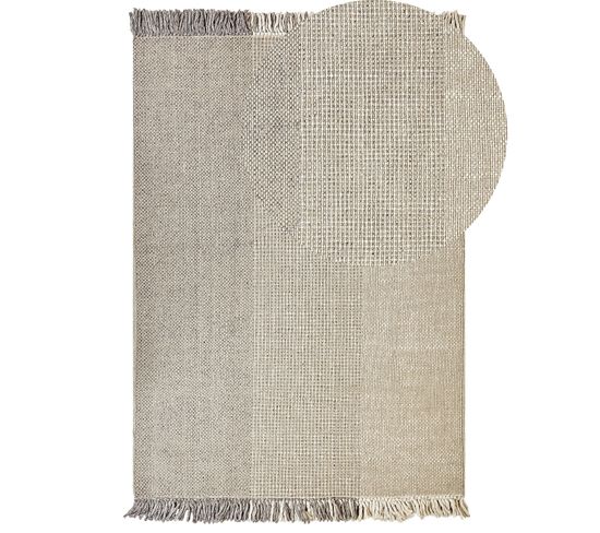 Tapis En Laine Grise 160 X 230 Cm Tekeler