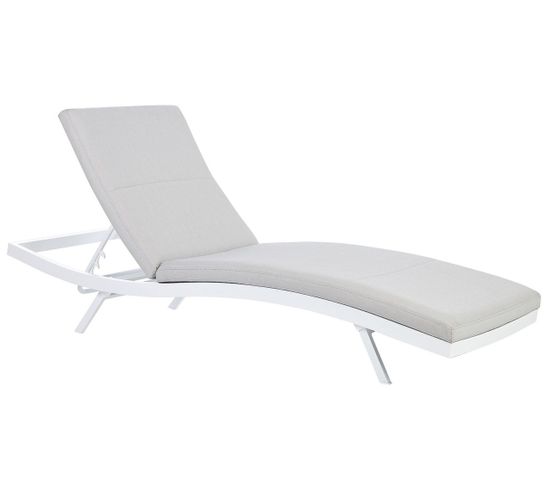 Chaise Longue Métal Gris Clair Amelia