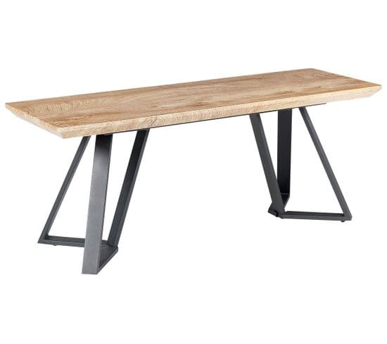 Banc De Salle à Manger 120 Cm En Bois Clair Et Noir Upton