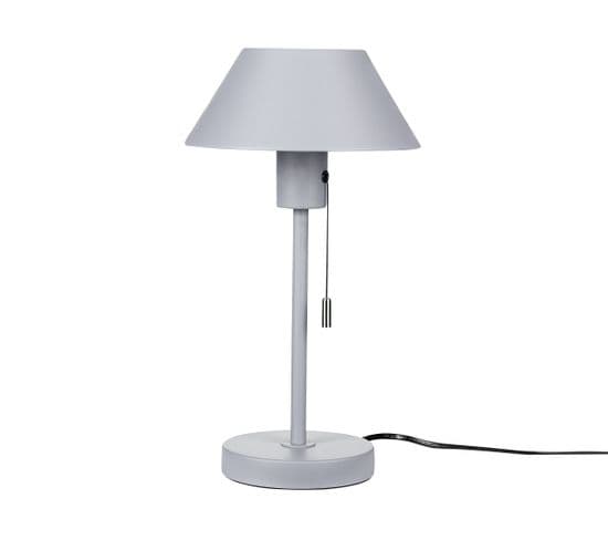 Lampe à Poser En Métal Gris Clair Caparo