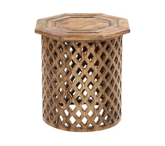 Table D'appoint En Bois De Manguier Sombre Khanpur