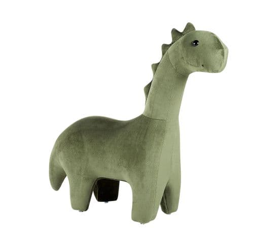 Pouf Animal En Velours Vert Brontosaur