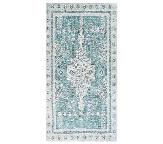 Tapis En Coton Vert Menthe 80 X 150 Cm Fulla