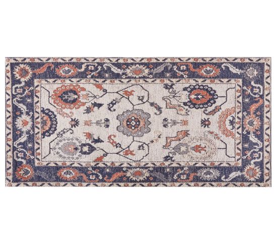 Tapis En Coton Multicolore 80 X 150 Cm Kabta