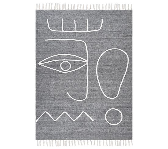 Tapis D'extérieur Gris 140 X 200 Cm Yavu