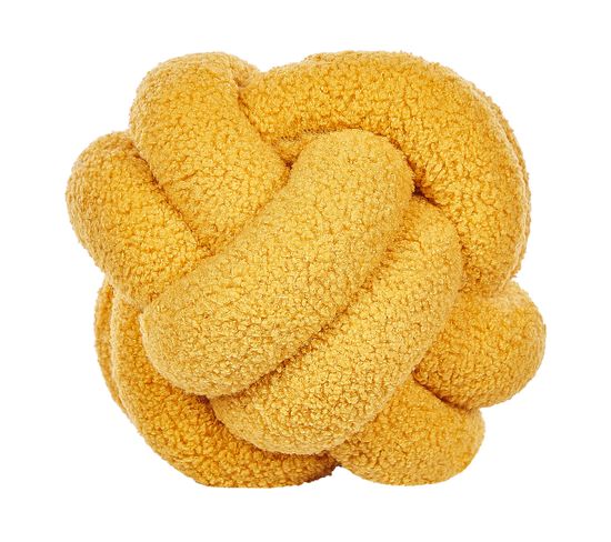 Coussin Bouclé Moutarde Malni 19 X 19 Cm