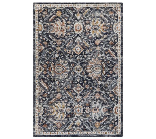 Tapis Beige Et Bleu 160 X 230 Cm Malishka