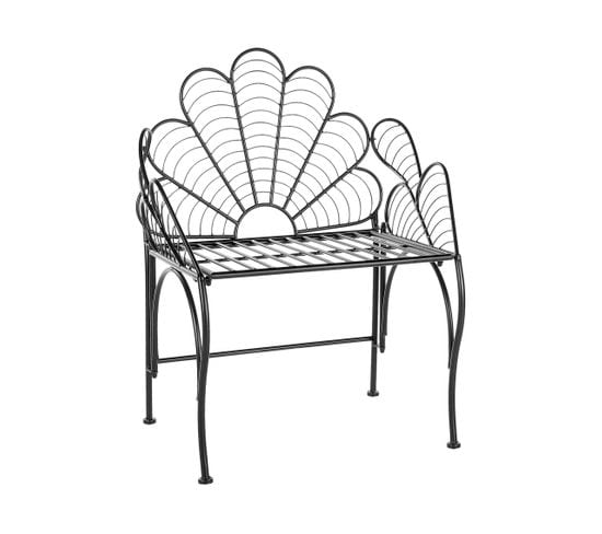 Chaise De Jardin En Métal Noir Liguria