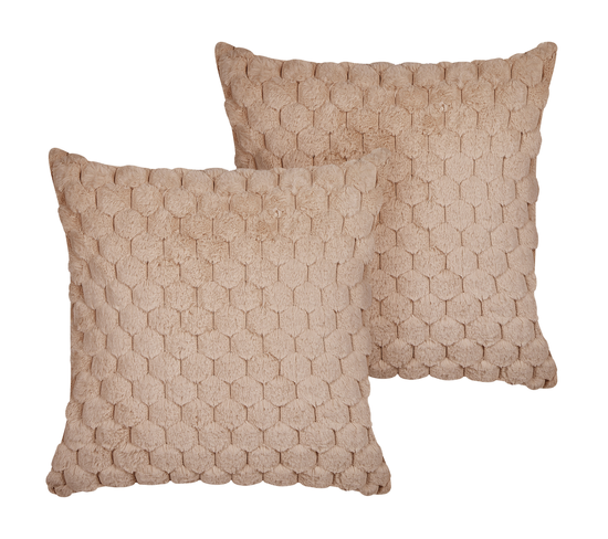 Lot De 2 Coussins Beige Sable Purslane 43 X 43 Cm