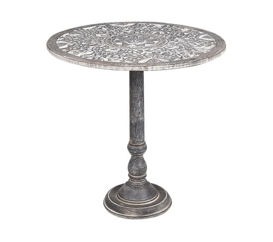 Table D'appoint En Bois De Manguier Gris Napara