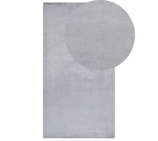 Tapis En Fausse Fourrure De Lapin Gris 80 X 150 Cm Mirpur