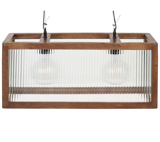 Lampe Suspendue En Bois De Manguier Clair Penna