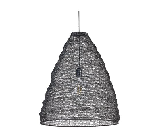 Lampe Suspension Noire En Métal Parbati