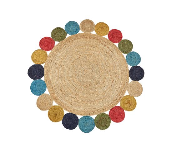 Tapis Rond En Jute Ø 140 Cm Multicolore Vostan