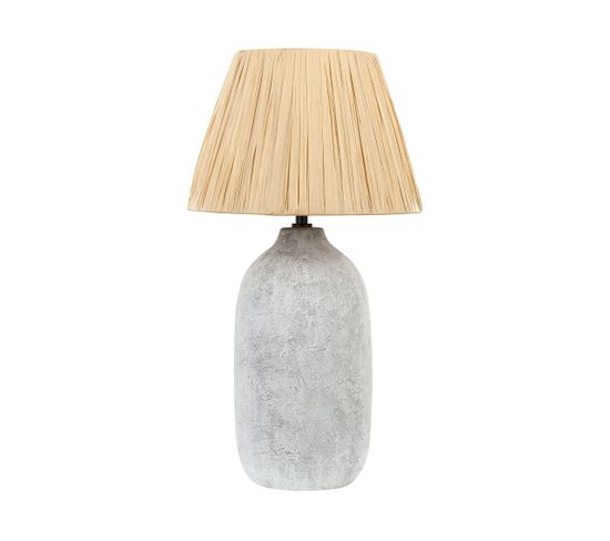 Lampe à Poser En Céramique Grise 56 Cm Matilde