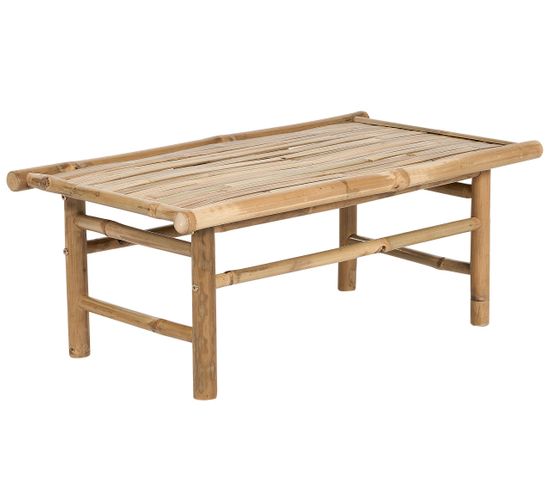 Table De Jardin 80 X 45 Cm Bois Solide Bois Clair Todi