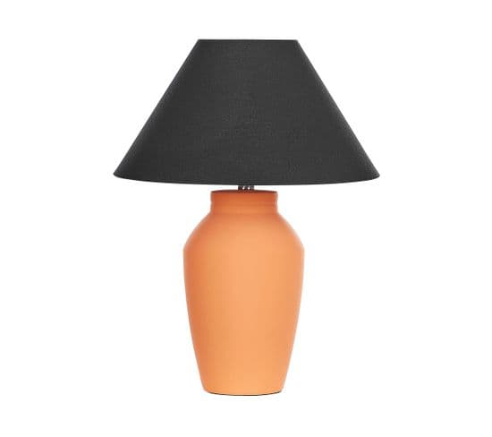 Lampe À Poser En Céramique Orange Rodeiro