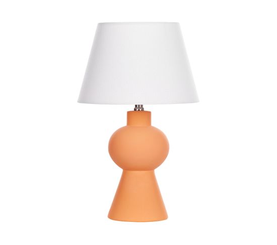 Lampe à Poser En Céramique Orange Fabilos