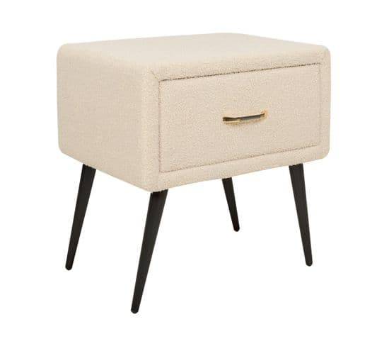 Table De Chevet Bouclé Beige Flayat