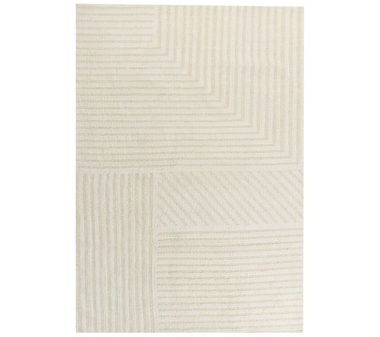 Tapis En Laine Beige 160 X 230 Cm Abegum